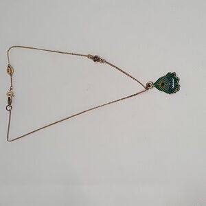 LUCKY BRAND Peacock Feather necklace